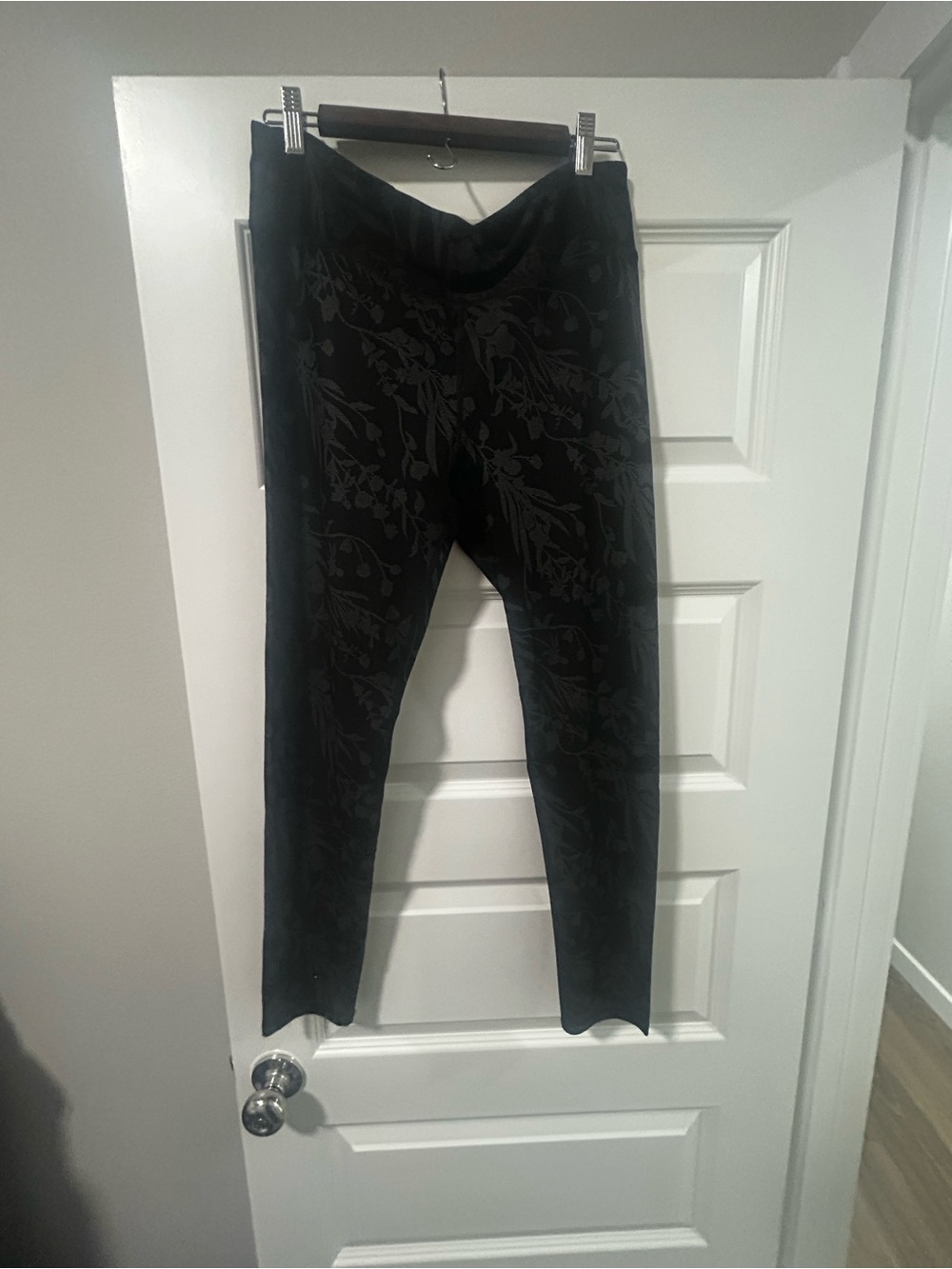 Fabletics Black Floral-Pattern Kids Leggings